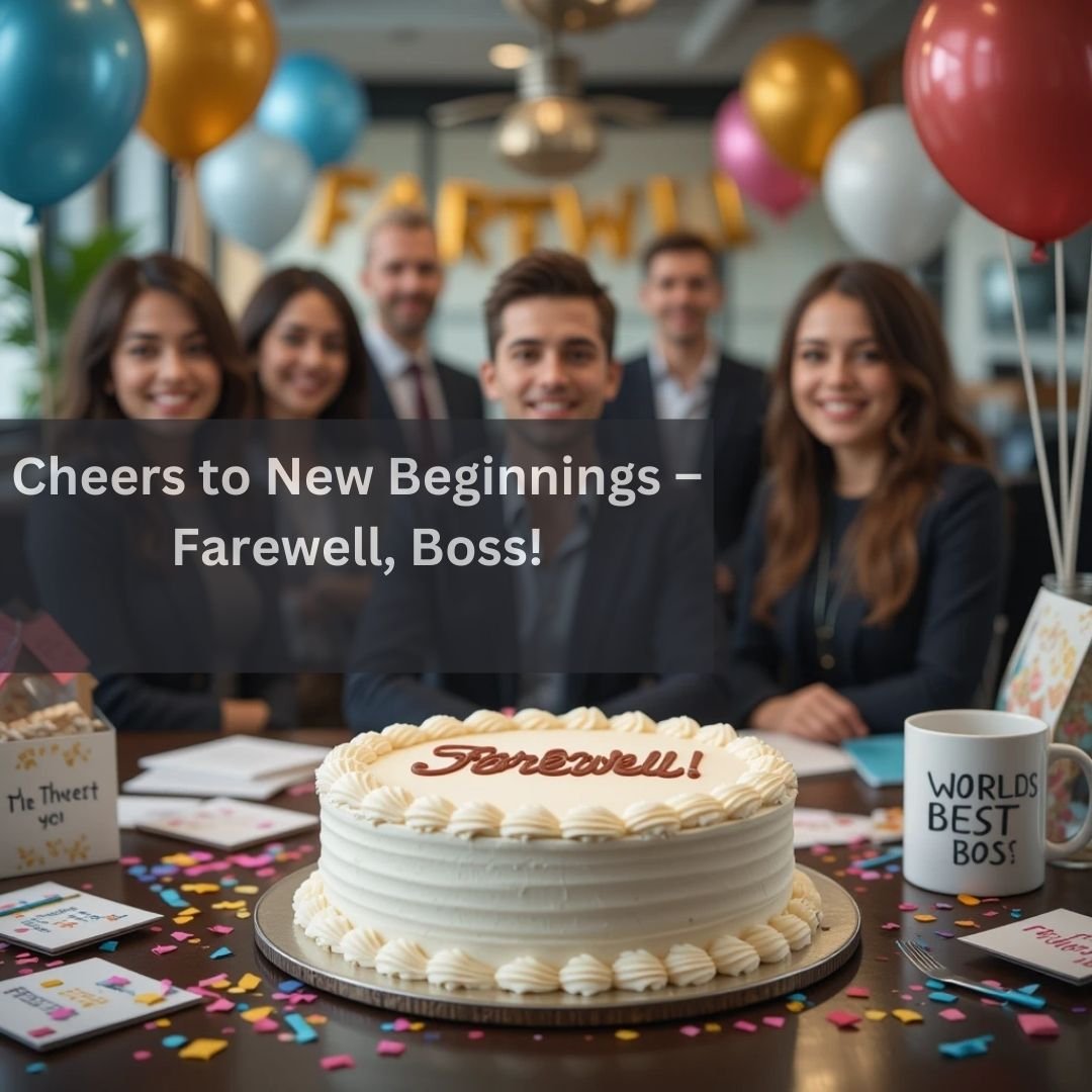 Farewell Messages on Cake for Boss