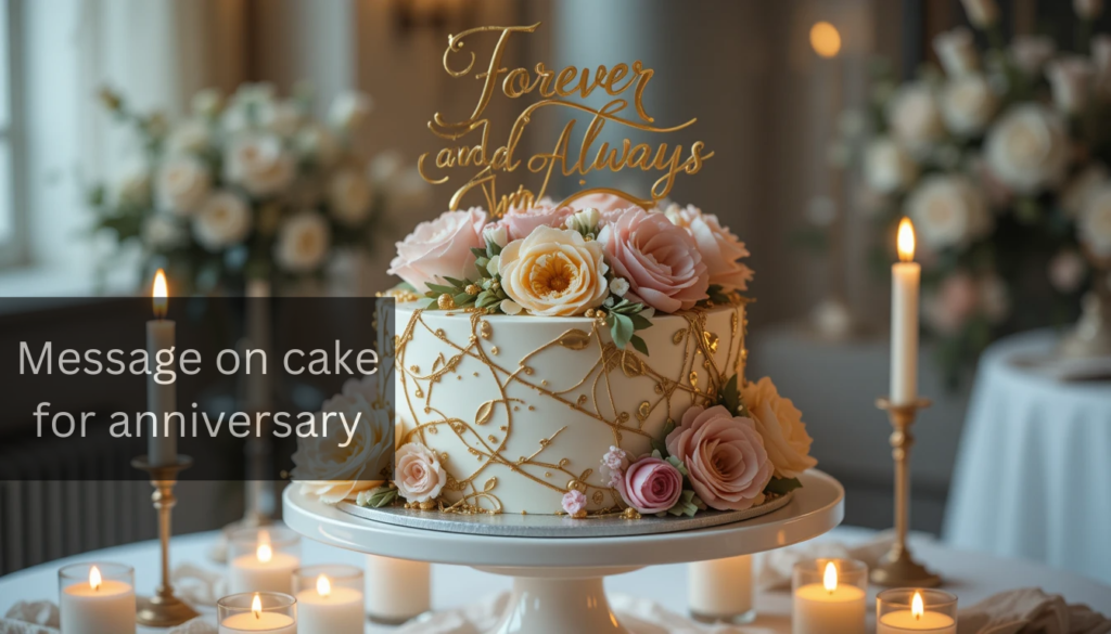 message on cake for anniversary