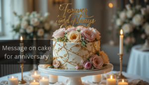message on cake for anniversary