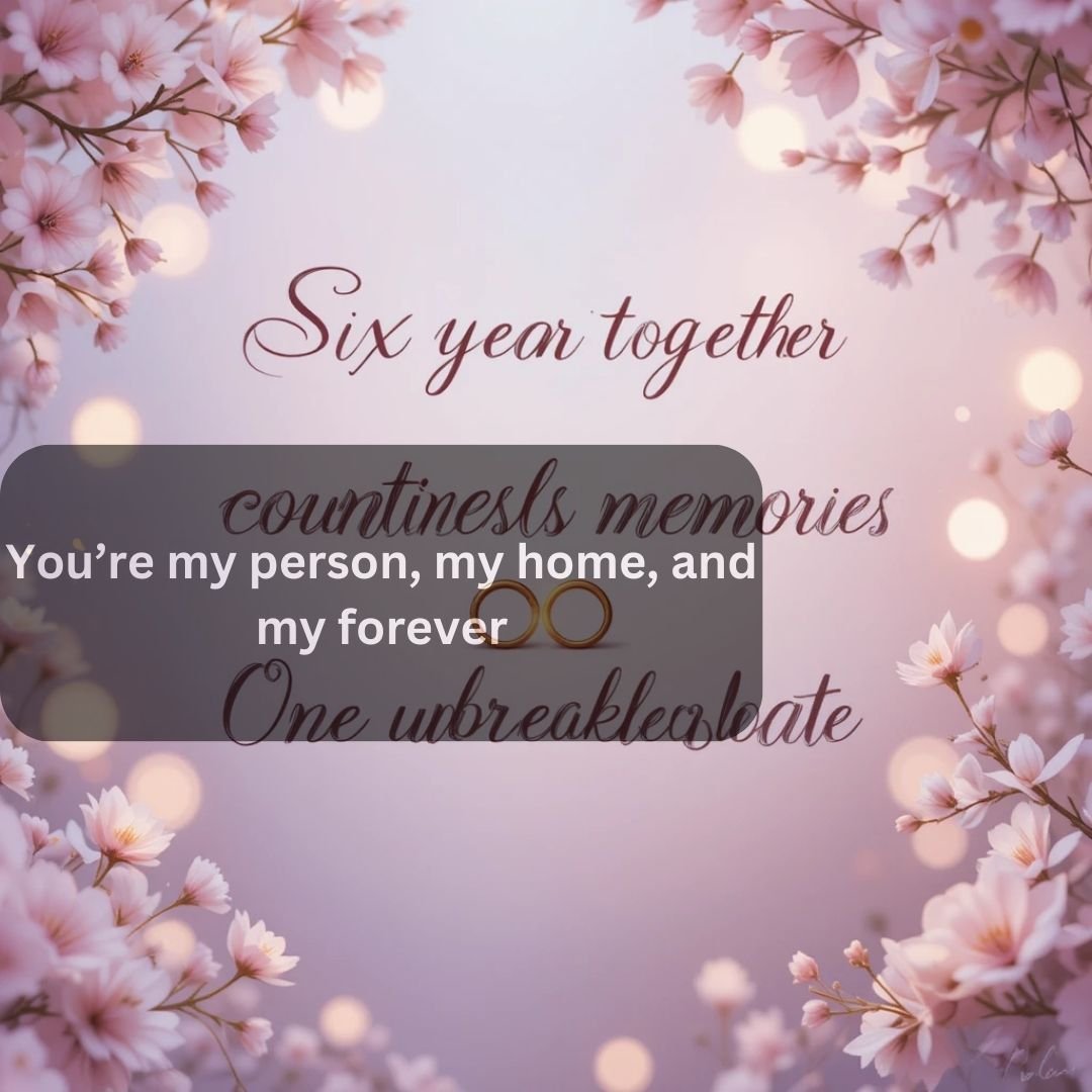 6 Years of Togetherness Love Messages That Celebrate Enduring Bonds