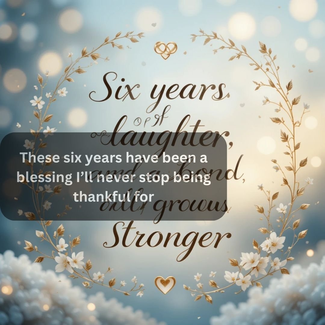 6 Years Wedding Anniversary Message for Husband in English – Express Your Love Clearly