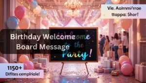 birthday welcome board message